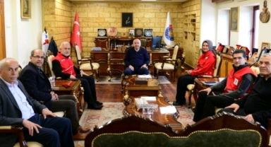 Kızılay Başkanı Kerem Kınık, KSÜ Rektörü Prof. Dr. Alptekin Yasım'ı Ziyaret Etti
