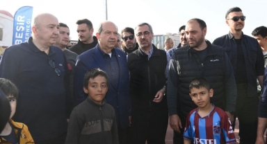 KKTC Cumhurbaşkanı Ersin Tatar KSÜ’de Depremzedelerle Bir Araya Geldi