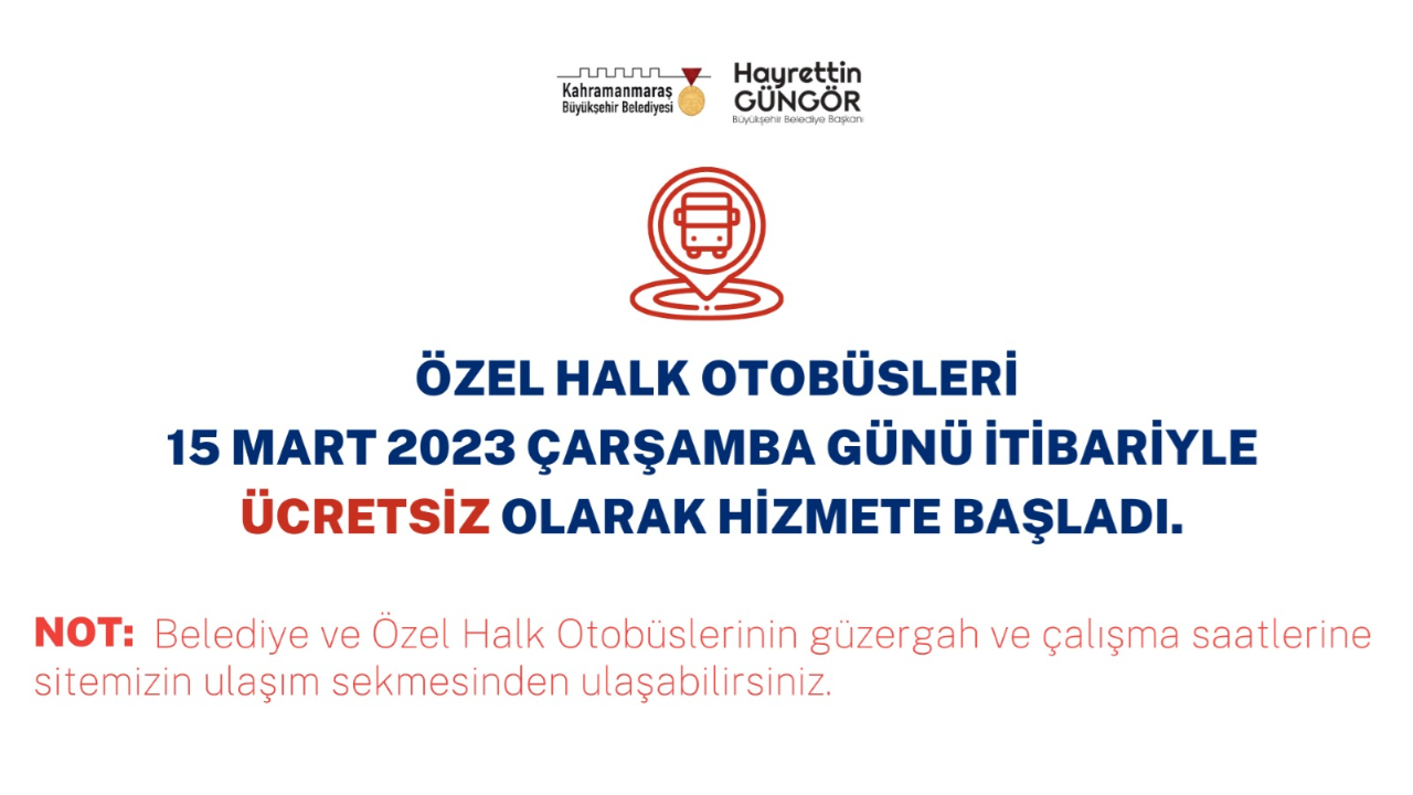 Özel Halk Otobüsleri de Hizmete Başladı