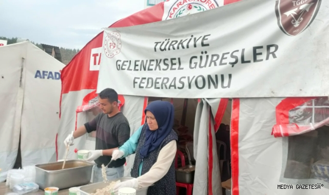 Türkiye Geleneksel Güreşler Federasyonu'nun Deprem Mesaisi Devam Ediyor