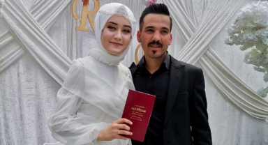 Depremzede çift dünya evine girdi