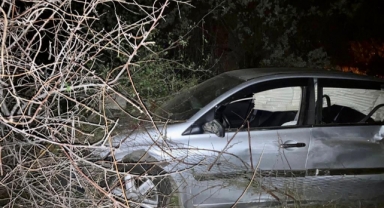 Göksun’da otomobil tarlaya uçtu: 2 yaralı