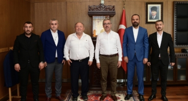 Başkan Güngör, Kadirli ve Ahlat Belediye Başkanını Ağırladı