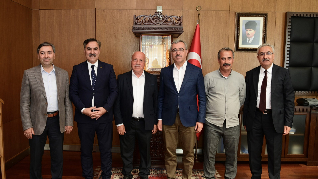 Başkan Güngör, Kadirli ve Ahlat Belediye Başkanını Ağırladı