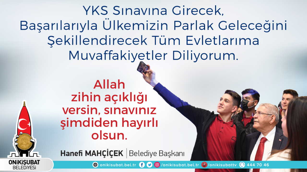 Başkan Mahçiçek, YKS’ye girecek öğrencilere başarılar diledi