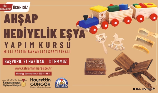 Büyükşehir’in Ahşap Hediyelik Eşya Yapım Kursu’nda Yeni Dönem Kayıtları Başladı!