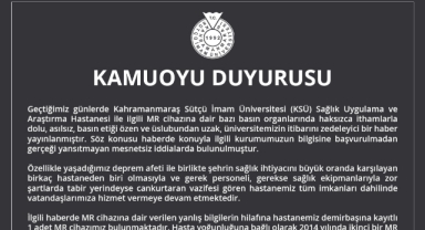 KAMUOYU DUYURUSU