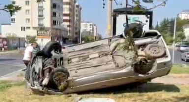 Kahramanmaraş’ta otomobil takla attı: 1 yaralı