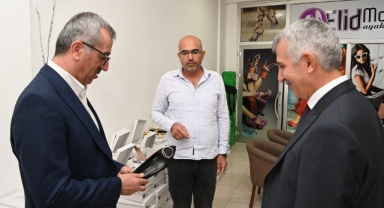 Başkan Güngör ve Vali Ünlüer, Ayakkabıcılar Sitesi Esnafını Ziyaret Etti