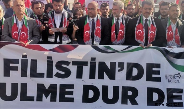 AK Parti Gençlik Kolları'ndan Filistin’e destek yürüyüşü