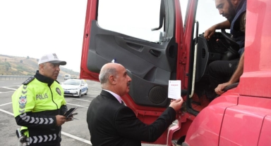 Kahramanmaraş’ta ağır tonajlı araçlar denetlendi