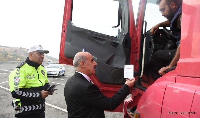 Kahramanmaraş’ta ağır tonajlı araçlar denetlendi