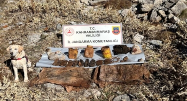Kahramanmaraş’ta terör örgütlerine ait yaşam malzemesi ele geçirildi