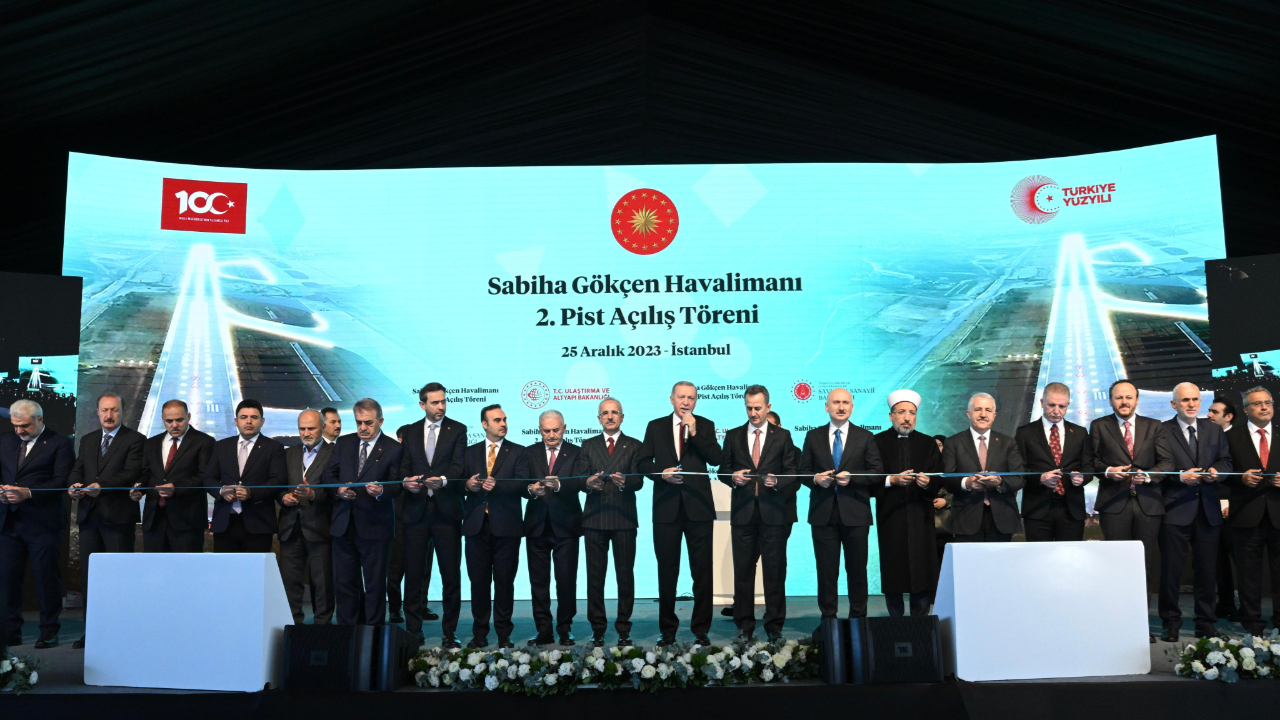 SABİHA GÖKÇEN HAVALİMANI 2. PİSTİ CUMHURBAŞKANI RECEP TAYYİP ERDOĞAN TARAFINDAN AÇILDI