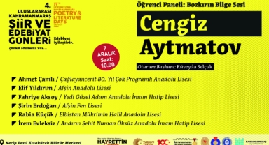 Şiir ve Edebiyat Günleri, Perşembe Günü 2 Oturumla Devam Edecek