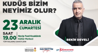 Yazar Bekir Develi, Kudüs’ü Anlatacak