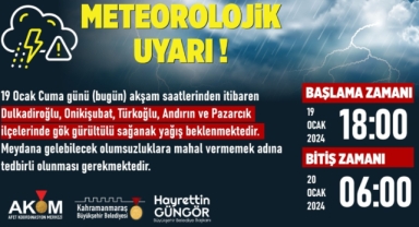 5 İlçede Sağanak Yağış Uyarısı!