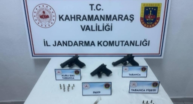 Afşin’de ruhsatsız silah ele geçirildi