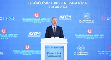 İSTANBUL HAVALİMANI METROSU SÜRÜCÜSÜZ YERLİ TREN SETİ RAYLARA ÇIKMAYA HAZIR