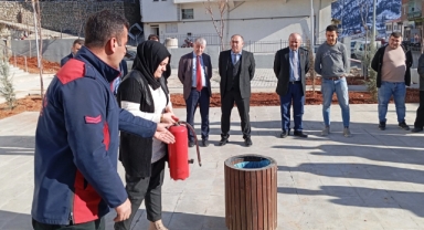 Büyükşehir İtfaiyesinden Çağlayancerit’te Yangına Müdahale Eğitimi
