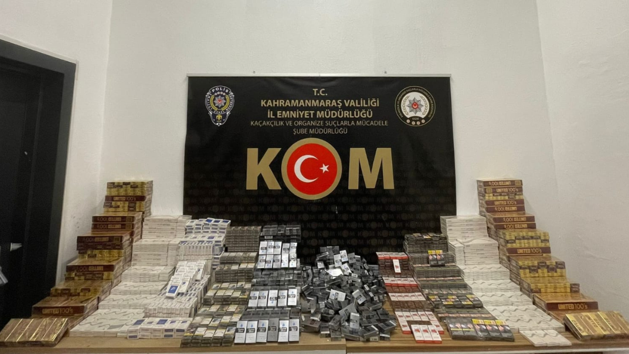 Kahramanmaraş’ta gümrük kaçağı sigara ele geçirildi