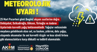 5 İlçede Kuvvetli Yağış Uyarısı!