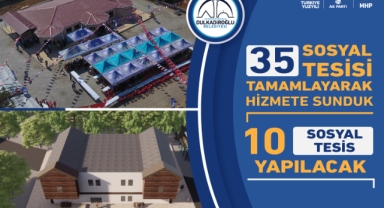 DULKADİROĞLU’NA 10 ADET YENİ SOSYAL TESİS
