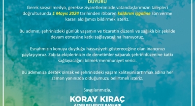 AFŞİN'DE KALDIRIM İŞGALİNE SON