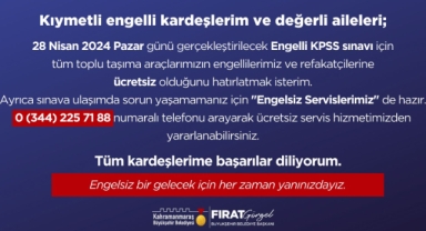 Büyükşehir’den EKPSS’ye Girecek Vatandaşlara Ulaşım Desteği
