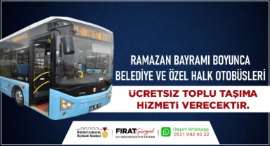 Büyükşehir’den Ramazan Bayramı’nda Ücretsiz Toplu Taşıma Hizmeti