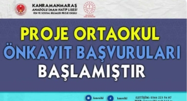 Kahramanmaraş Proje İmam Hatip Ortaokulu’nda 5. Sınıf kabul sınavı başvuruları başladı.
