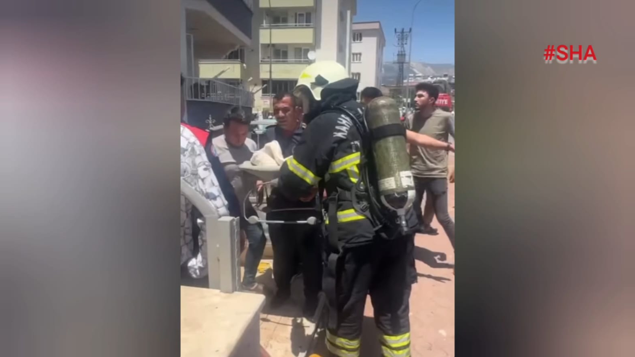 Kahramanmaraş'ta Evde Çıkan Yangında Anne ve Bebeği Dumandan Etkilendi!