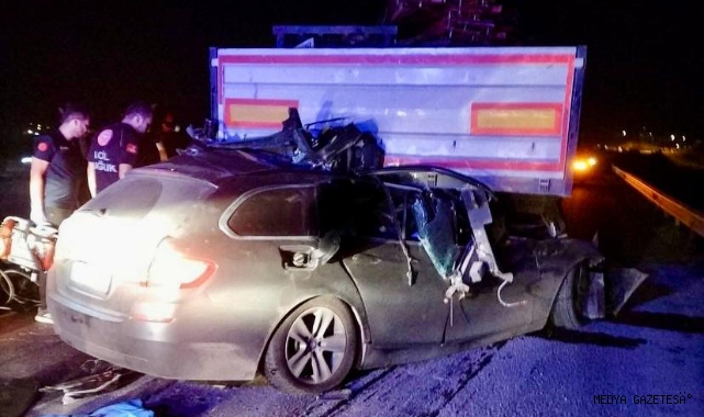 -Kahramanmaraş’ta otomobil tıra arkadan çarptı: 1 ölü