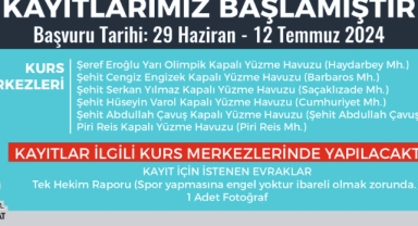Başkan Toptaş’ın öğrencilere karne hediyesi yüzme kursu oldu