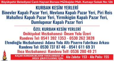Onikişubat Belediyesi’nden kurbanlık satış ve kesim yerleri açıklaması