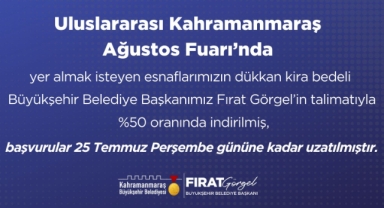 Başkan Görgel’in Talimatıyla Kira Ücreti Yarıya İndirildi