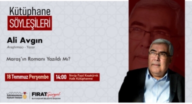 Kütüphane Söyleşileri’nde Yazar Ali Avgın Okurlara Seslenecek