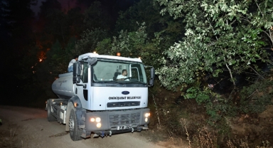 Onikişubat Belediyesi ekipleri Fırnız’daki yangına seferber oldu