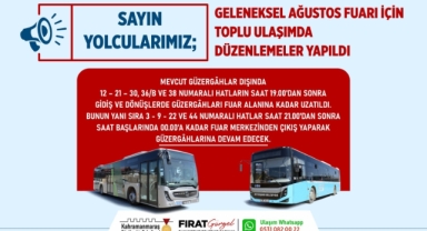 Geleneksel Ağustos Fuarı İçin Toplu Ulaşımda Düzenlemeler Yapıldı