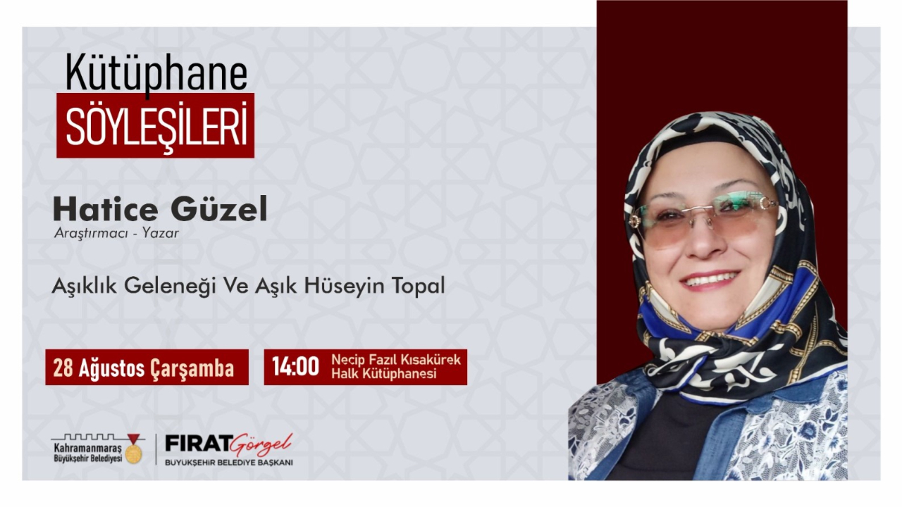 Kütüphane Söyleşileri’nin Konuğu Yazar Hatice Güzel Olacak!
