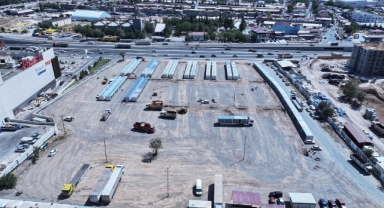 Yeni Geçici Çarşıda Alt ve Üstyapı İmalatları Sürüyor