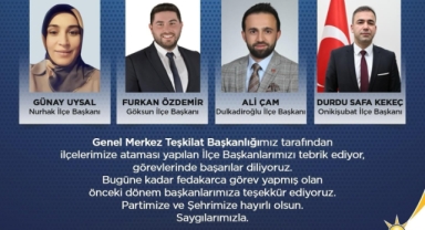 AK Parti Kahramanmaraş İlçe Başkanları Belirlendi