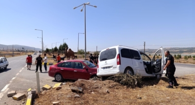 Pazarcık’ta trafik kazası korkuttu