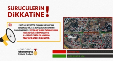 Prof. Dr. Necmettin Erbakan Bulvarı, Kısmi Olarak 4 Gün Trafiğe Kapatılacak!