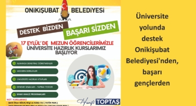 Üniversite yolunda destek Onikişubat Belediyesi’nden, başarı gençlerden