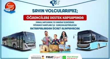 Büyükşehir’den Öğrencilere Bir Destek Daha… 70 Dakika İçerisinde Aktarma Ücretsiz