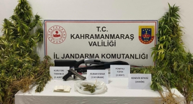 Kahramanmaraş’ta evinde kenevir yetiştirdi yakalandı