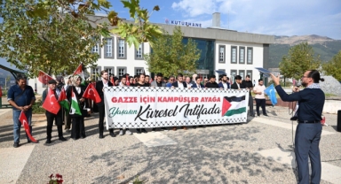 Kahramanmaraş’ta üniversite öğrencilerinden Gazze’ye destek