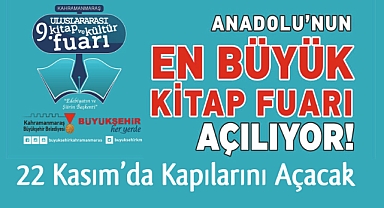 9. Uluslararası Kahramanmaraş Kitap Fuarı, 22 Kasım'da Kapılarını Açacak