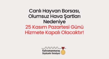 Canlı Hayvan Borsası, Pazartesi Günü Kapalı Olacak!